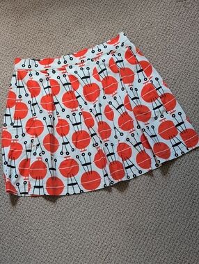 Atomic Retro Chic BBQ Grill Graphic Print Skirt Beebop & Wally L